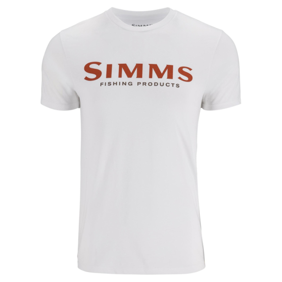 Simms Logo T-Shirt Pure White i gruppen Beklædning og fodtøj / Beklædning / T-shirts hos Sportfiskeprylar.se (12803-1291-20r)