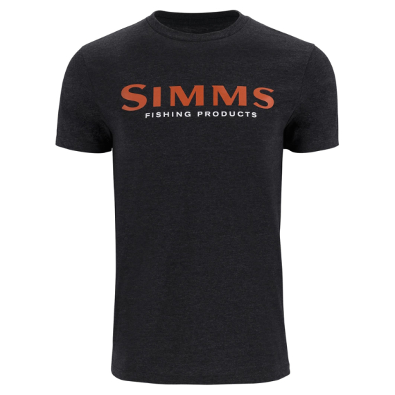 Simms Logo T-Shirt Dark Gunmetal Heather i gruppen Beklædning og fodtøj / Beklædning / T-shirts hos Sportfiskeprylar.se (12803-1293-20r)