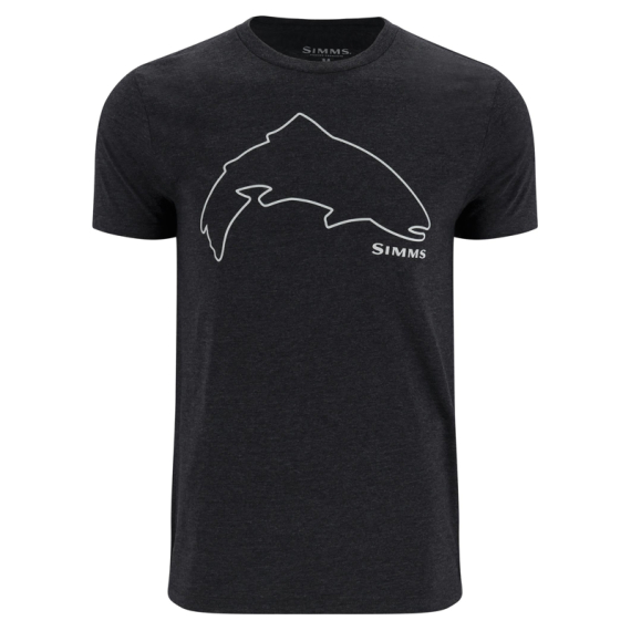 Simms Trout Outline T-Shirt Dark Gunmetal Heather i gruppen Beklædning og fodtøj / Beklædning / T-shirts hos Sportfiskeprylar.se (13519-1293-20r)