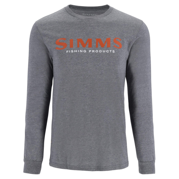 Simms Logo Shirt LS Athletic Heather i gruppen Beklædning og fodtøj / Beklædning / Sweatere / Langærmede T-shirts hos Sportfiskeprylar.se (13626-1099-20r)