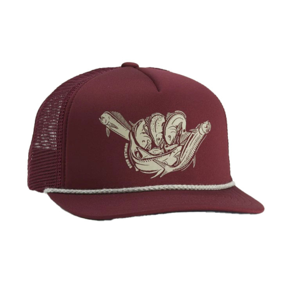 Howler Structured Snapback Hats Fish Shaka Burgundy i gruppen Beklædning og fodtøj / Kasketter og hovedbeklædning / Kasketter / Caps hos Sportfiskeprylar.se (160622F-BUR)