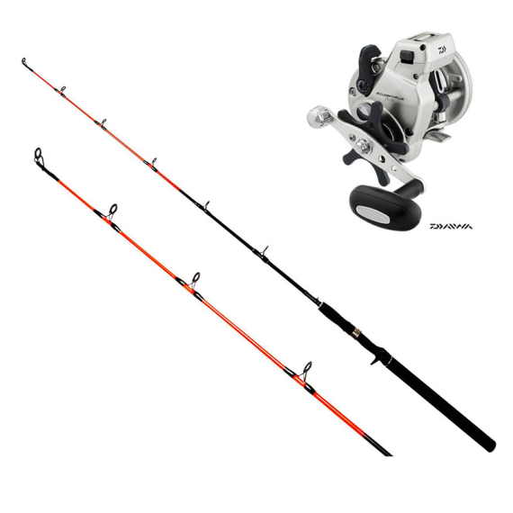 Daiwa Accudepth Plus 47LCBL (Left hand)/Maxximus Predator Ice Medium 140cm i gruppen Fiskemetoder / Isfiskeri / Isfiskeri Sæt / Isfiskerisæt hos Sportfiskeprylar.se (199231ICE-set)