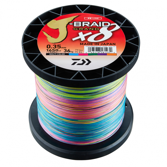 Daiwa J-braid Grand X8 Multi Color 1500m i gruppen Snøre / Multifilament hos Sportfiskeprylar.se (210688r)