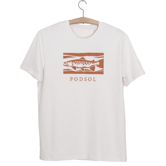 PODSOL T-Shirt TAJGA TROUT VIntage White i gruppen Beklædning og fodtøj / Beklædning / T-shirts hos Sportfiskeprylar.se (21335434r)