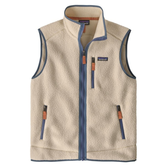 Patagonia M\'s Retro Pile Vest Dark Natural w/Utility Blue - XS i gruppen Beklædning og fodtøj / Beklædning / Veste / Hverdagsveste hos Sportfiskeprylar.se (22821-DNLU-XS)