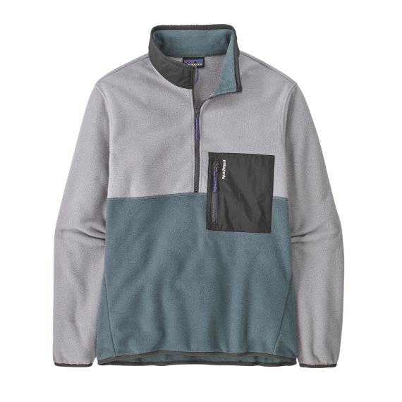 Patagonia M\'s Microdini 1/2 Zip P/O Nouveau Green w/Salt Grey i gruppen Beklædning og fodtøj / Beklædning / Sweatere / Fleecesweatere hos Sportfiskeprylar.se (26200-NGSA-Mr)