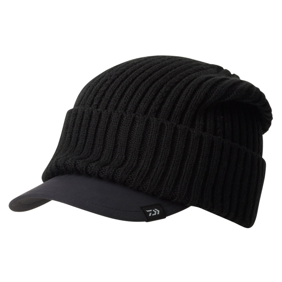 Daiwa Knit Cap With Brim - Black i gruppen Beklædning og fodtøj / Kasketter og hovedbeklædning / Kasketter hos Sportfiskeprylar.se (32-223231)