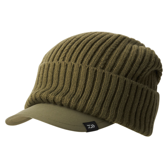 Daiwa Knit Cap With Brim - Olive i gruppen Beklædning og fodtøj / Kasketter og hovedbeklædning / Kasketter hos Sportfiskeprylar.se (32-223233)