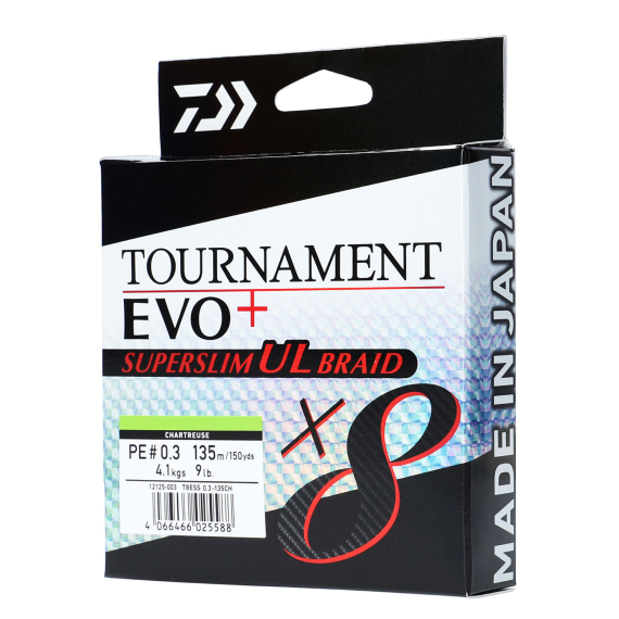 Daiwa Tournament X8 Braid Evo+ Superslim PE# i gruppen Snøre / Multifilament hos Sportfiskeprylar.se (32-223313r)