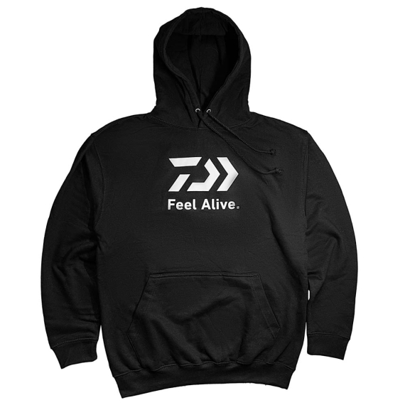 Daiwa D-Vec Feel Alive Hoodie Black i gruppen Beklædning og fodtøj / Beklædning / Sweatere / Hættetrøjer hos Sportfiskeprylar.se (32-223561r)