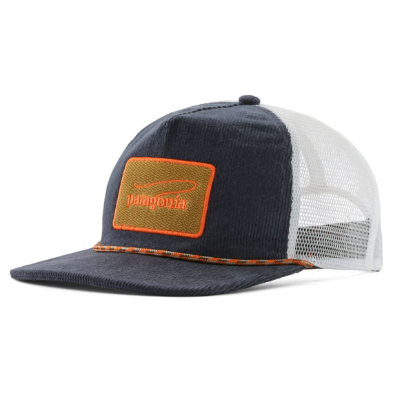 Patagonia Fly Catcher Hat Casting Logo: Smolder Blue i gruppen Beklædning og fodtøj / Kasketter og hovedbeklædning / Kasketter / Trucker caps hos Sportfiskeprylar.se (33475-CLSM-ALL)