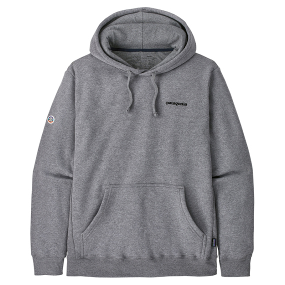 Patagonia Fitz Roy Icon Uprisal Hoody Gravel Heather i gruppen Beklædning og fodtøj / Beklædning / Sweatere / Hættetrøjer hos Sportfiskeprylar.se (39666-GLH-Sr)