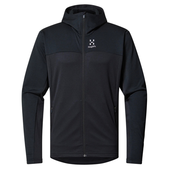 Haglöfs Lark Mid Hood Men True Black i gruppen Beklædning og fodtøj / Beklædning / Sweatere / Hættetrøjer hos Sportfiskeprylar.se (6065662C5020r)