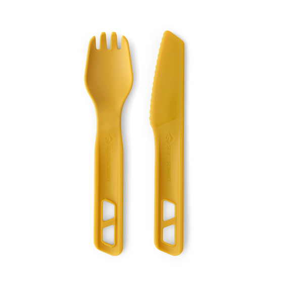 Sea To Summit Passage Cutlery Set 2pcs Yellow i gruppen Outdoor / Stormkøkken og køkkenredskaber / Bestik og tilbehør hos Sportfiskeprylar.se (ACK035021-120901)