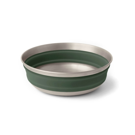 Sea To Summit Detour Stainless Steel Collapsible Bowl M Green i gruppen Outdoor / Stormkøkken og køkkenredskaber / Tallerkner og skåle / Skåle hos Sportfiskeprylar.se (ACK039011-052004)