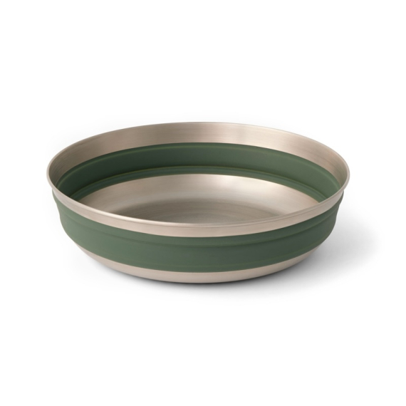 Sea To Summit Detour Stainless Steel Collapsible Bowl L Green i gruppen Outdoor / Stormkøkken og køkkenredskaber / Tallerkner og skåle / Skåle hos Sportfiskeprylar.se (ACK039011-062008)