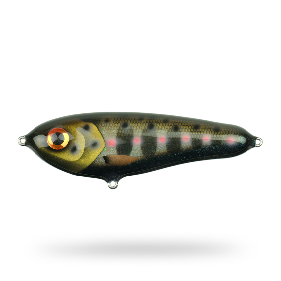 Wolfcreek The Cub 13cm, 60g - Black Smolt UV i gruppen Madding / Håndlavede agn / Håndlavede jerkbaits hos Sportfiskeprylar.se (CUBCR175)