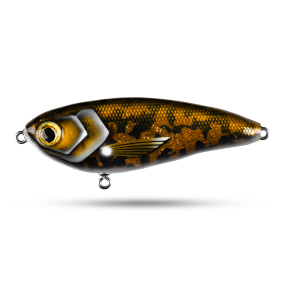 Elfbaits Swim 15cm, 100g - Bronze Burbot i gruppen Madding / Håndlavede agn / Håndlavede jerkbaits hos Sportfiskeprylar.se (EFLBAITSS2)