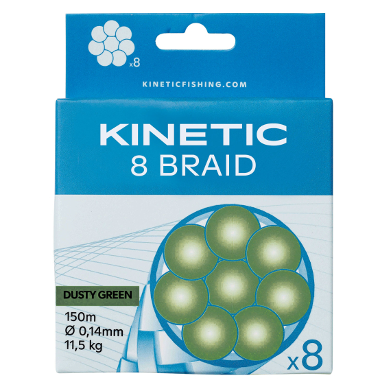 Kinetic 8 Braid 150m Dusty Green i gruppen Snøre / Multifilament hos Sportfiskeprylar.se (F500-023-098r)