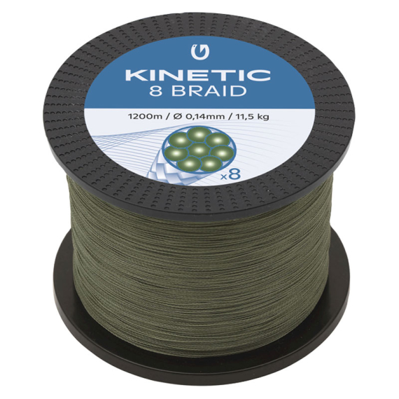 Kinetic 8 Braid 1200m Dusty Green 0,16mm/12kg i gruppen Snøre / Multifilament hos Sportfiskeprylar.se (F502-025-098)