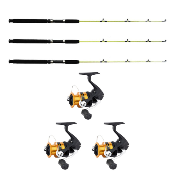 Shimano FX FC 4000/Wiggler Ismetespö Soft 118,5 cm 3-Pack Combo i gruppen Fiskemetoder / Isfiskeri / Isfiskeri Sæt / Isfiskerisæt hos Sportfiskeprylar.se (FX4000FCICE3PCS-SET)