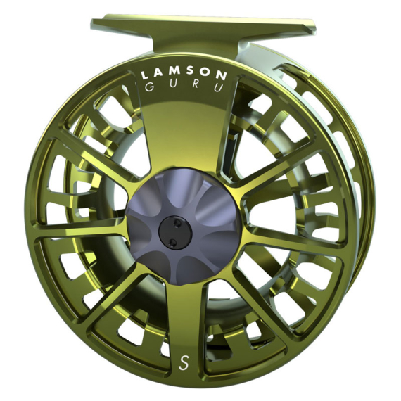 Lamson Guru S-Series Fly Reel Olive Green i gruppen Hjul / Fluehjul og ekstra spoler / Fluehjul hos Sportfiskeprylar.se (GS-3PLUSREEL-OGr)