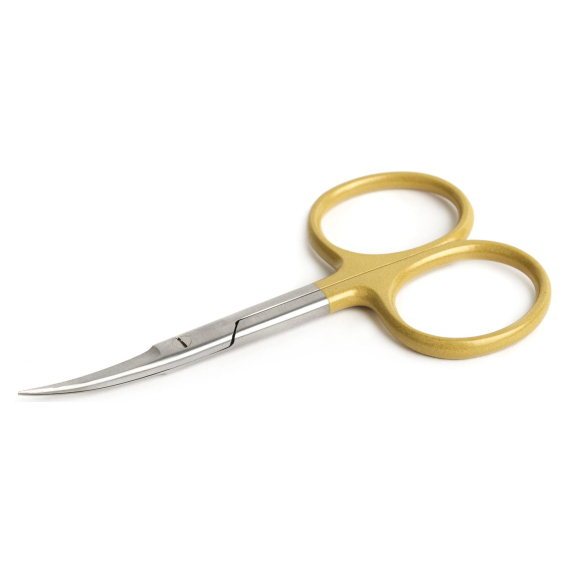 High Grade Scissor Curved 4\'\' Gold i gruppen Udstyr og tilbehør / Tænger og sakse / Snøreklippere og sakse hos Sportfiskeprylar.se (IB-427)