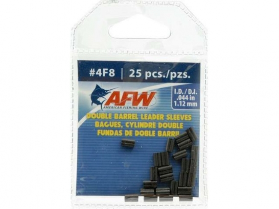 AFW Double Barrel Sleeves, Size #4F8 (1.12 mm) 25 pack i gruppen Kroge og endegrej / Crimps hos Sportfiskeprylar.se (J04F8B-A)