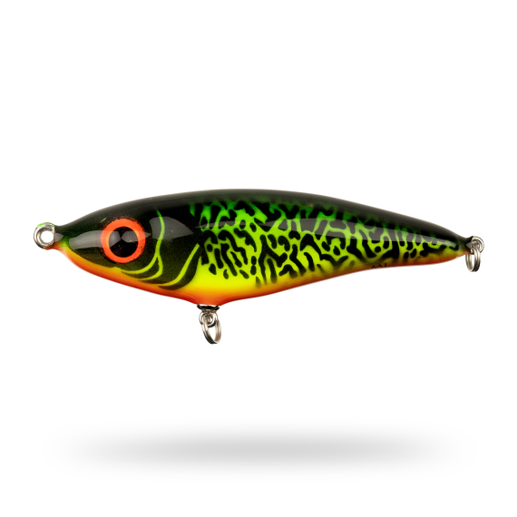 Mälaren Lures Loner Mini 13cm, 60g - Fire Tiger i gruppen Madding / Håndlavede agn / Håndlavede jerkbaits hos Sportfiskeprylar.se (MLLM13-5)