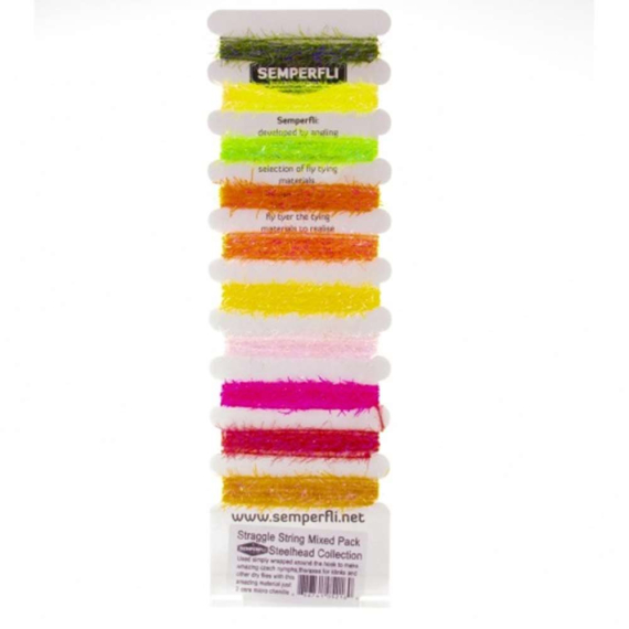 Semperfli Straggle String Mixed Pack- Bright Colours (Steelhead) i gruppen Kroge og endegrej / Fluebinding / Fluebindingsmateriale / Yarn & Chenille hos Sportfiskeprylar.se (MSTS010SHD)