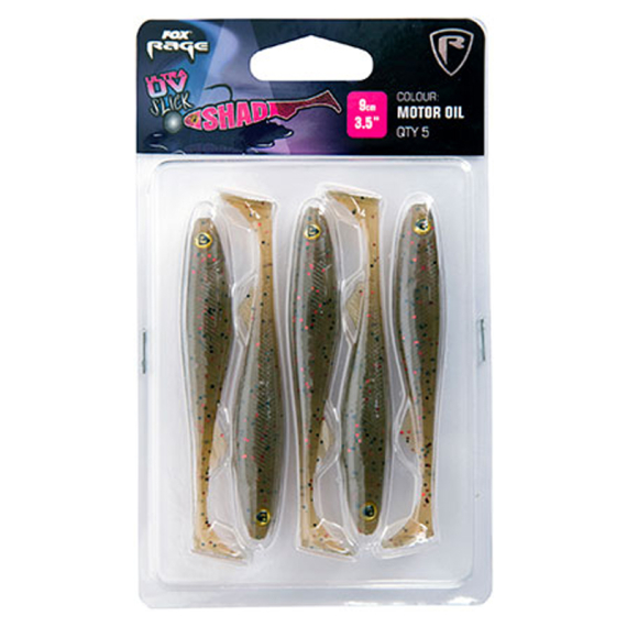 Fox Rage Slick Shad Ultra UV 9 cm 5-pack i gruppen Madding / Softbaits / Aborre softbaits og sandard softbaits hos Sportfiskeprylar.se (NSC029r)