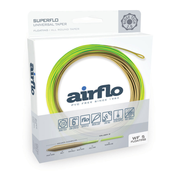 Airflo Superflo Ridge 2.0 Universal Taper Floating Fly Line i gruppen Snøre / Flueliner / Enhåndssnøre hos Sportfiskeprylar.se (RSF-UT-WF3F-MO-CHr)