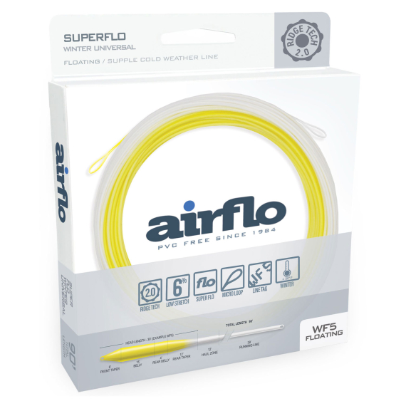 Airflo Superflo Ridge 2.0 Winter Supple Universal Taper Floating i gruppen Snøre / Flueliner / Enhåndssnøre hos Sportfiskeprylar.se (RSFW-UT-WF4F-PY-WHr)