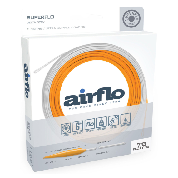 Airflo Superflo Integratged Delta Spey Fly Line i gruppen Snøre / Flueliner / Fluesnøre hos Sportfiskeprylar.se (SFS-DS-WF8-9F-SR-WHr)