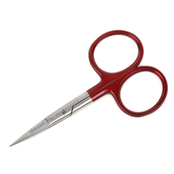 SMHAEN Scissor Straight 4\'\' Tungsten Carbide Red i gruppen Udstyr og tilbehør / Tænger og sakse / Snøreklippere og sakse hos Sportfiskeprylar.se (SM-112)