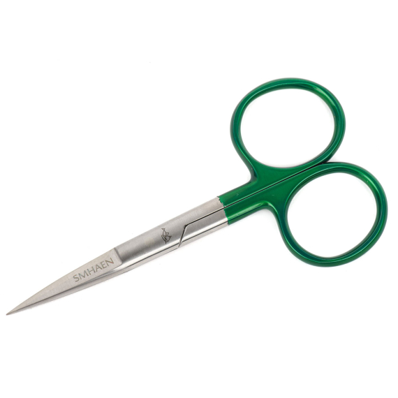 SMHAEN Scissor Straight 4,5\'\' Tungsten Carbide Heavy Green i gruppen Udstyr og tilbehør / Tænger og sakse / Snøreklippere og sakse hos Sportfiskeprylar.se (SM-114)