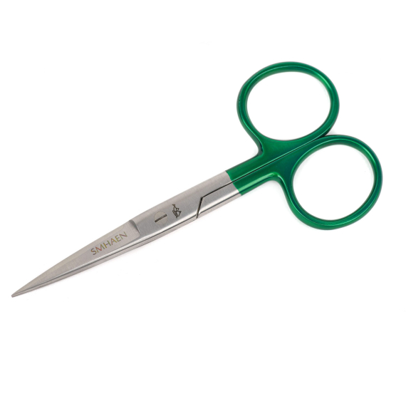 SMHAEN Scissor Straight 5\'\' Tungsten Carbide Heavy Green i gruppen Udstyr og tilbehør / Tænger og sakse / Snøreklippere og sakse hos Sportfiskeprylar.se (SM-115)