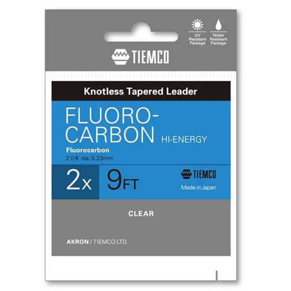 Tiemco Fluorcarbon Taperad Tafs Hi-energi 9ft i gruppen Kroge og endegrej / Ledere og Forfangsmateriale / Færdiglavede forfang / Tapered forfang hos Sportfiskeprylar.se (TAFLH9-0Xr)