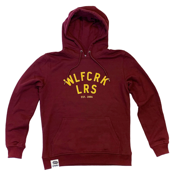 Wolfcreek Lures Logo Hoodie, Burgundy i gruppen Beklædning og fodtøj / Beklædning / Sweatere / Hættetrøjer hos Sportfiskeprylar.se (WCL-05-HOOD-03-BRGr)