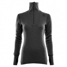 Aclima DoubleWool Polo Shirt Zip Woman Marengo/Jet Black