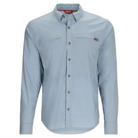 Simms BugStopper Shirt Plaid Steel Blue