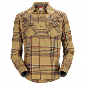 Simms Santee Flannel Camel/Navy/Clay Neo Plaid