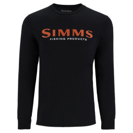 Simms Logo Shirt LS Jet Black