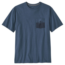 Patagonia M's Wild Waterline Pocket Responsibili-Tee Utility Blue