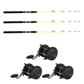 Okuma Classic CLX -200La 0bb/Fladen Ice Pike 115cm Höger 3-Pack