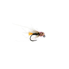 Orange Hot Spot Jig Nymph TB # 12