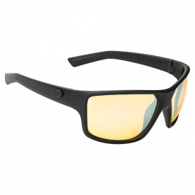 Strike King S11 Optics Clinch Matte Black Frame, Yellow/Silver Mirror Lens