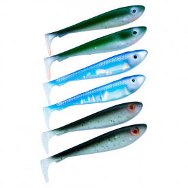 Svartzonker McRubber Shad 9cm Mix (6-pack)