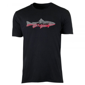 Scott Grey/red Trout on Black T-shirt