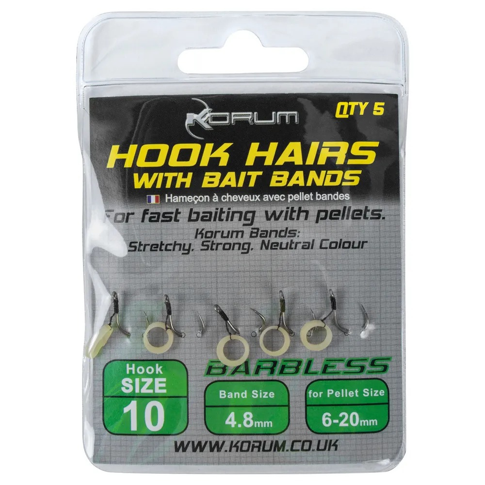 Korum Hook Hairs With Bait Bands